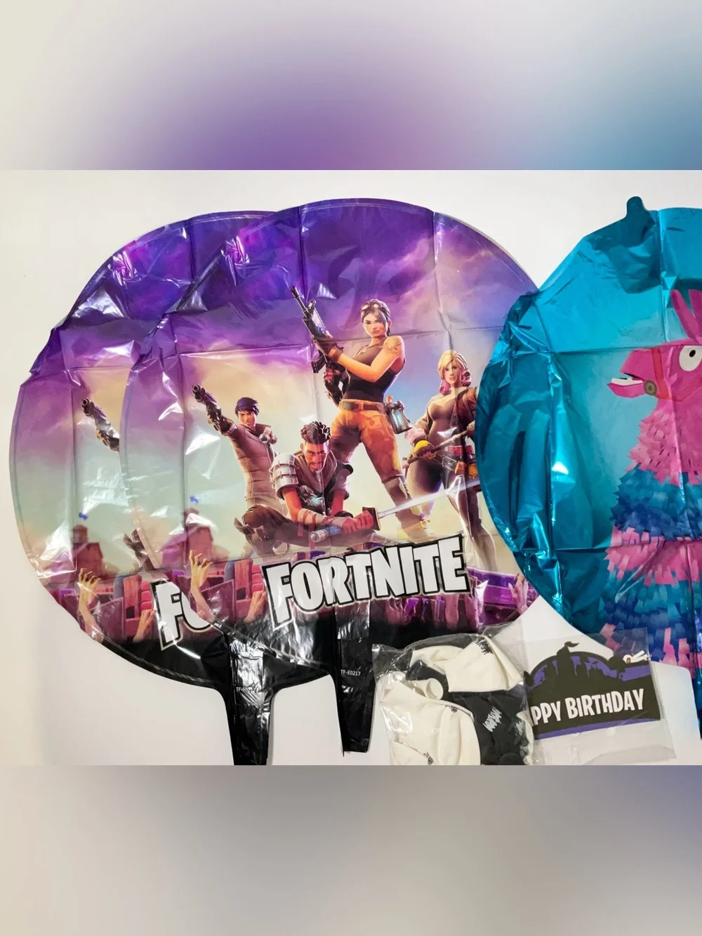 Fortnite Video Game Birthday Party Supplies Includes Foil Balloons Cake Topper